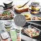 Gefu set di tre contenitore in vetro  borosilicato  per dispensa con coperchio ermetico impilabile MILO 12799