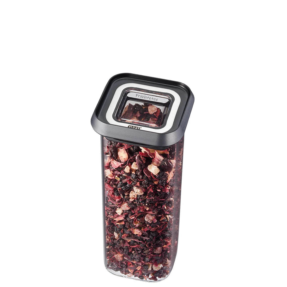 Gefu Barattolo in vetro borosilicato per dispensa con tappo trasparente ermetico impilabile PANTRY 900 ml 12802