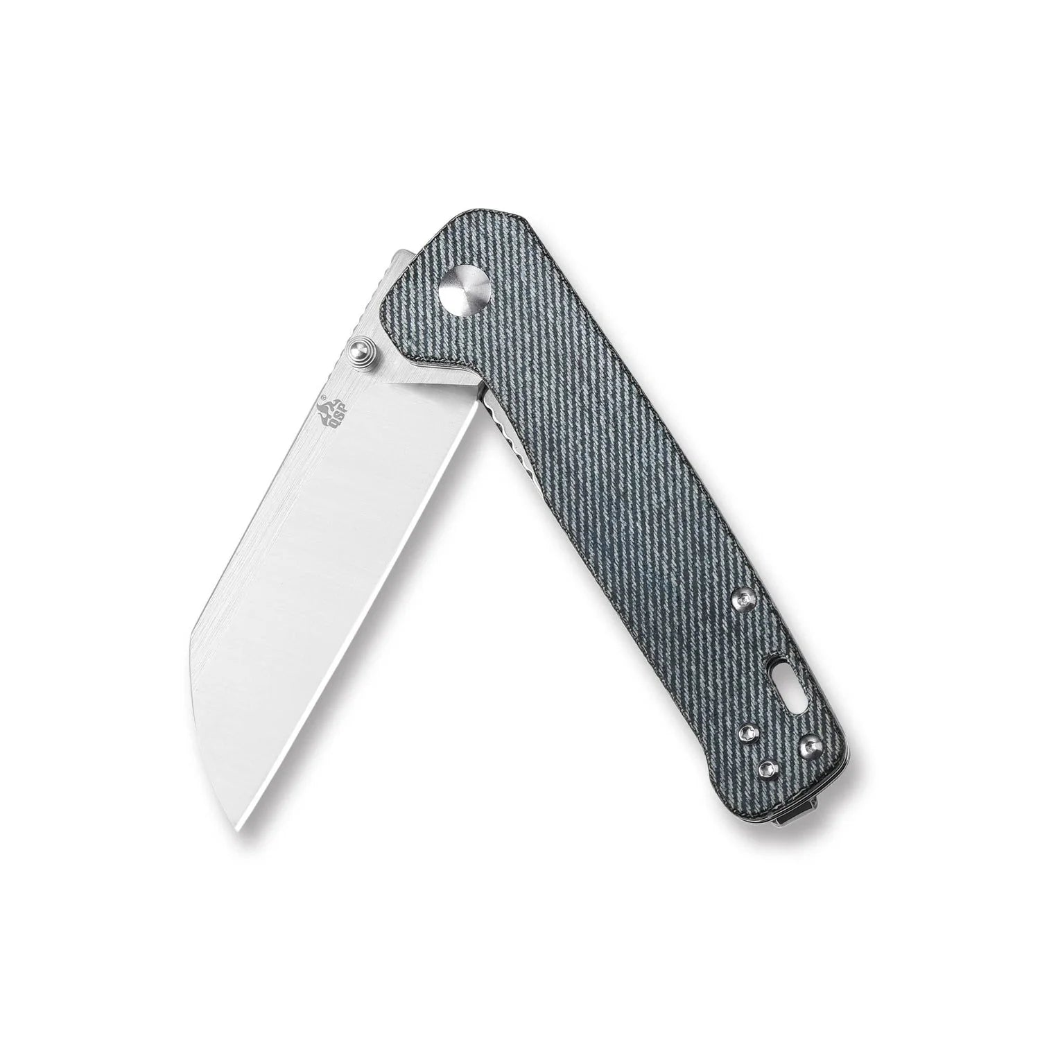 QSP coltello serramanico lama 82 mm in acciaio D2 manico micarta QS102-A