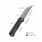 QSP coltello serramanico lama acciaio 14C28N manico micarta QS148-A1
