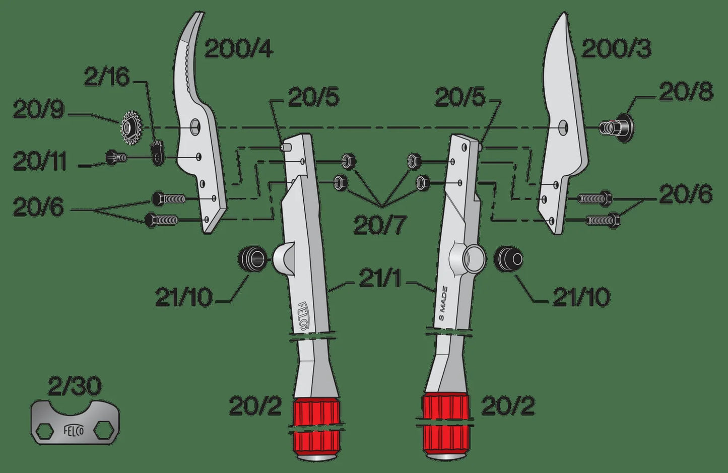 Felco ricambio 2/16 Segmento dentato