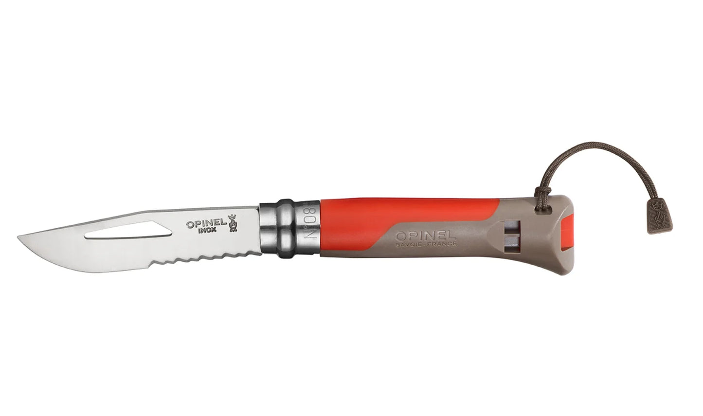 Opinel N. 08 coltello con Impugnatura incisa tema Arrampicata