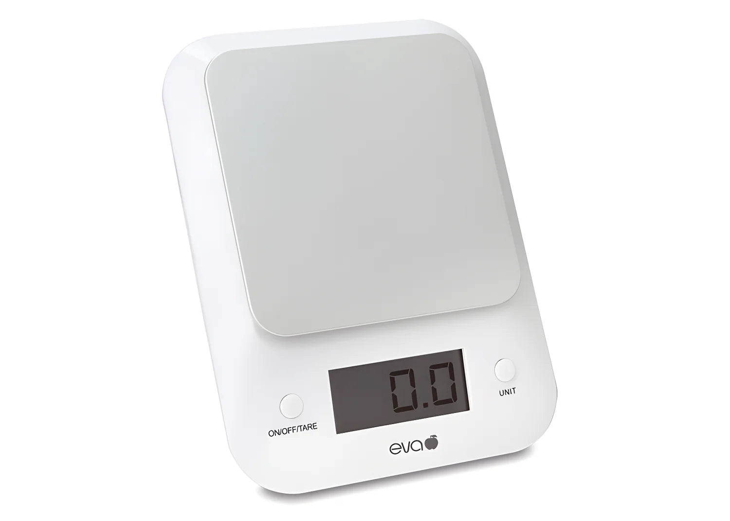 Eva bilancia digitale ripiano in vetro bianco divisione 1 g pesa massima 5 kg 033321