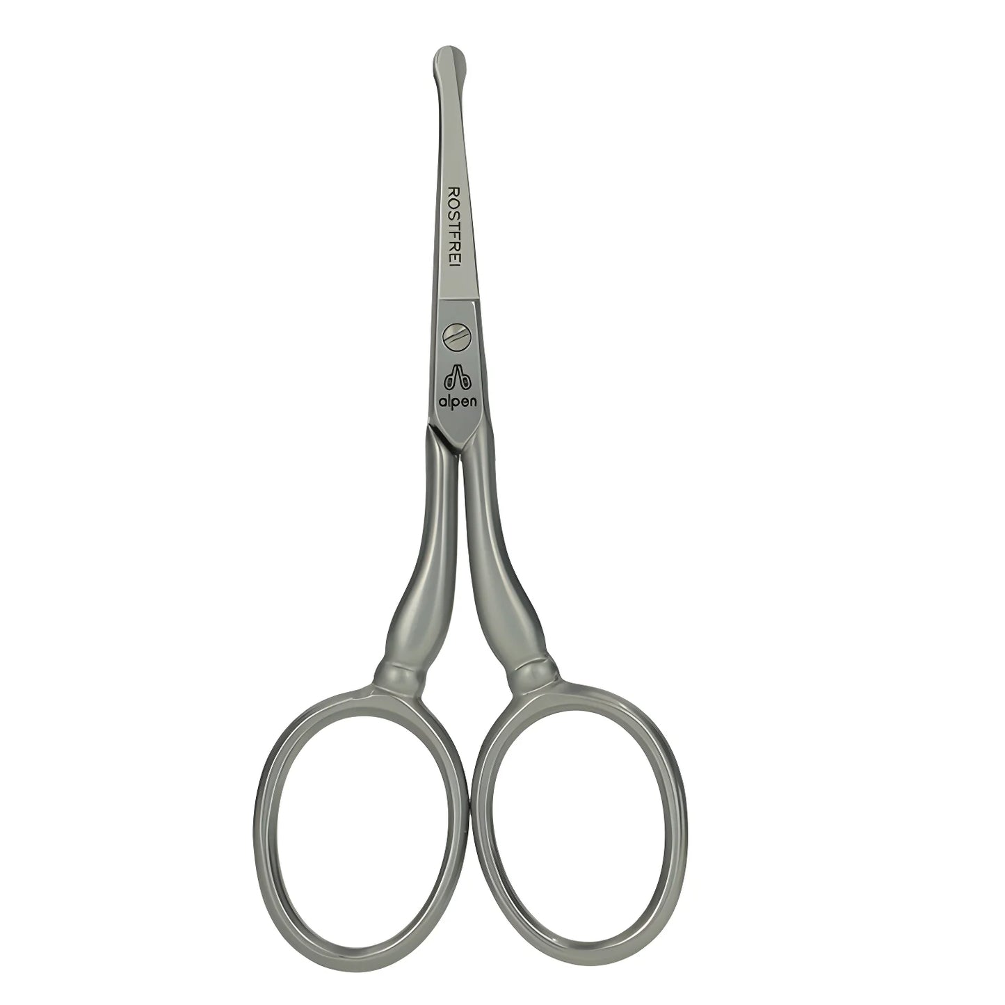 Alpen forbici inox con puntetonde per peli naso e orecchie 4" (10 cm.) 5404.40