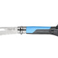 Opinel coltello N°08 manico con incisione che racconta lo Sci