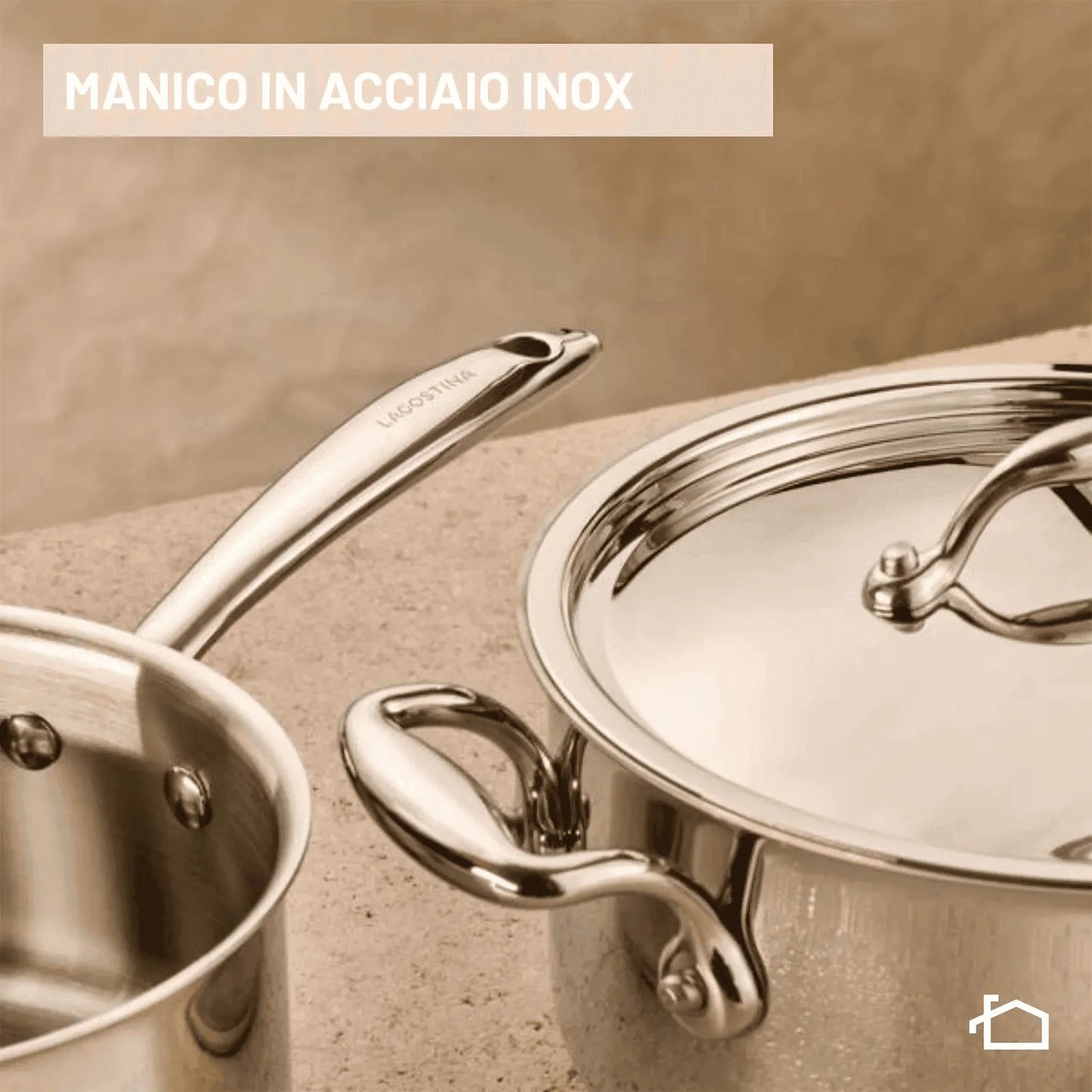 Lagostina Accademia Lagofusion Bollilatte 14 cm | Acciaio Inox 18/10, Induzione, Gas e Forno