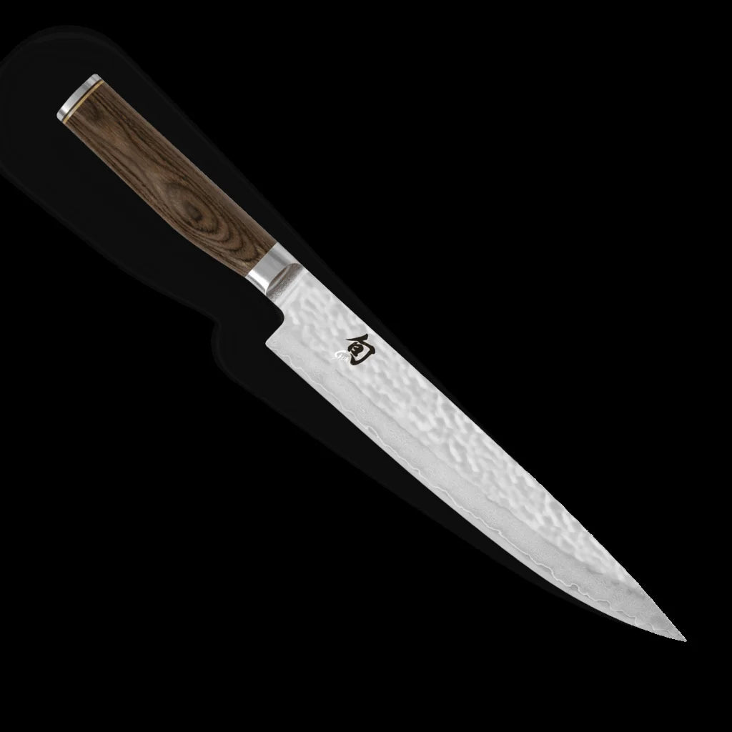 KAI Shun Premier Tim Mälzer Coltello da Prosciutto Martellato 24 cm – Damascato 32 Strati TDM-1704