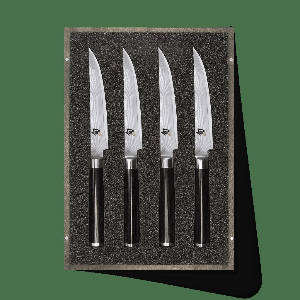 Kai Shun set di 4 coltelli damascati DMS-400 da bistecca DM-0711
