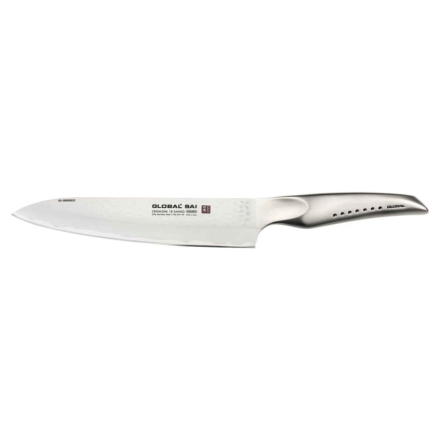 Global SAI-02 cm. 21 coltello da cucina tranciante martellato