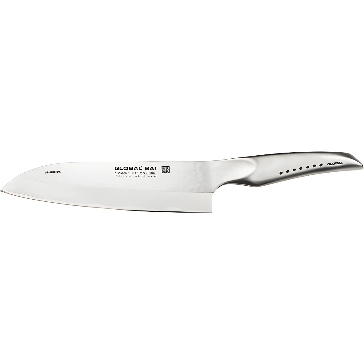 Coltello da cucina Santoku martellato Global SAI 19 cm. SAI-03