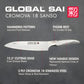 Coltello da cucina x verdure martellato Global SAI 21cm. SAI-04