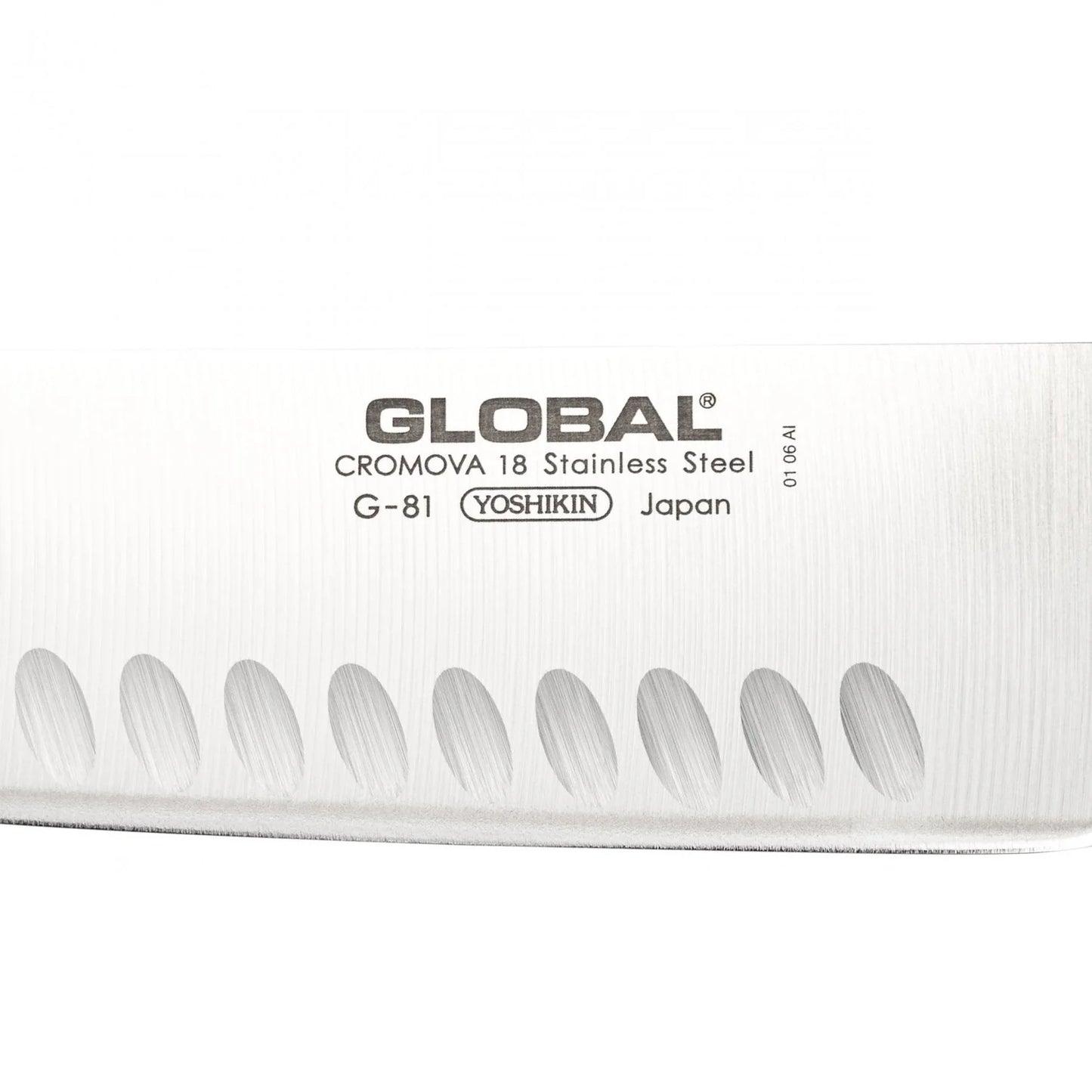 Coltello cucina Nakiri x verdure lama alveolata cm18 Global G-81