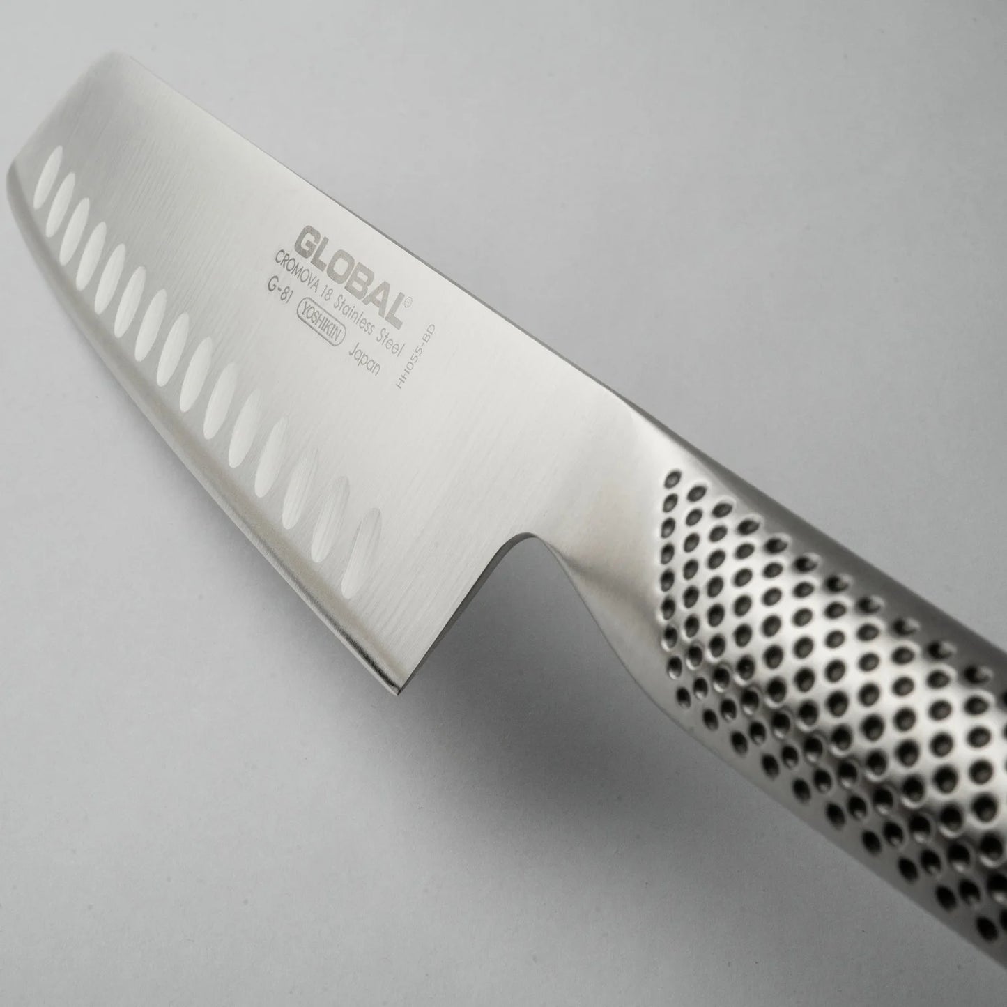 Coltello cucina Nakiri x verdure lama alveolata cm18 Global G-81