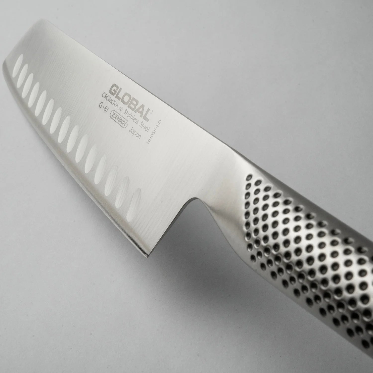 Coltello cucina Nakiri x verdure lama alveolata cm18 Global G-81
