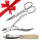 Forbici unghie lama corta 4"(cm.10,16)inox satinate Robur0251/56