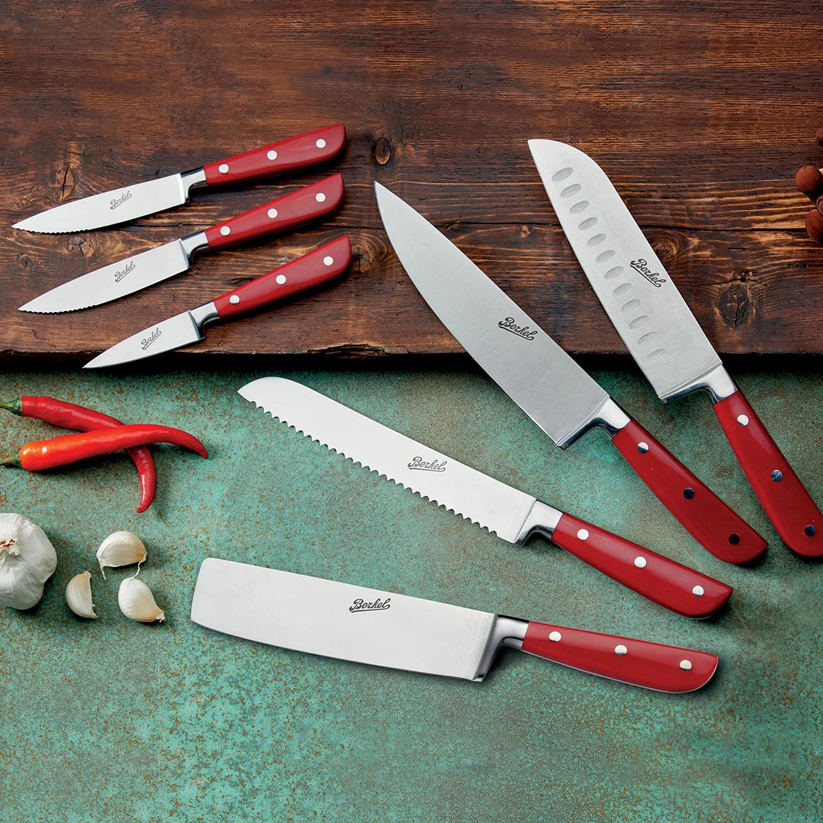 Berkel coltello Elegance alveolato x salmone rosso KEL1SN26SRRBL