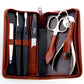Alpen set manicure in pelle marrone sei strumenti inox 6823R