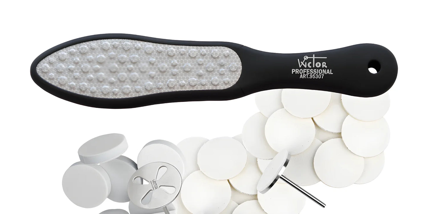 Atrezzo spingi pelle due usi manicure pedicure inox 5195