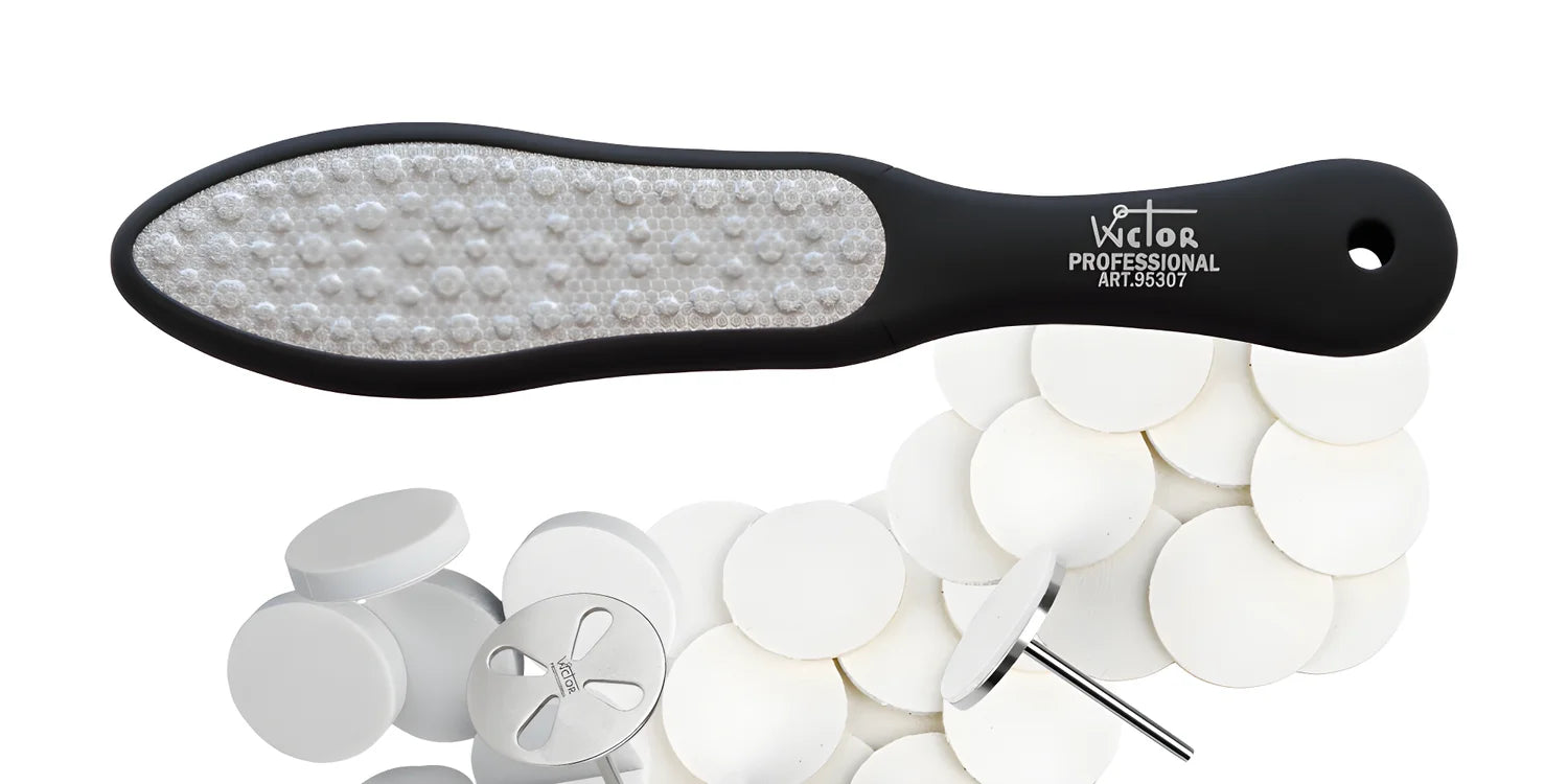 Atrezzo spingi pelle due usi manicure pedicure inox 5195