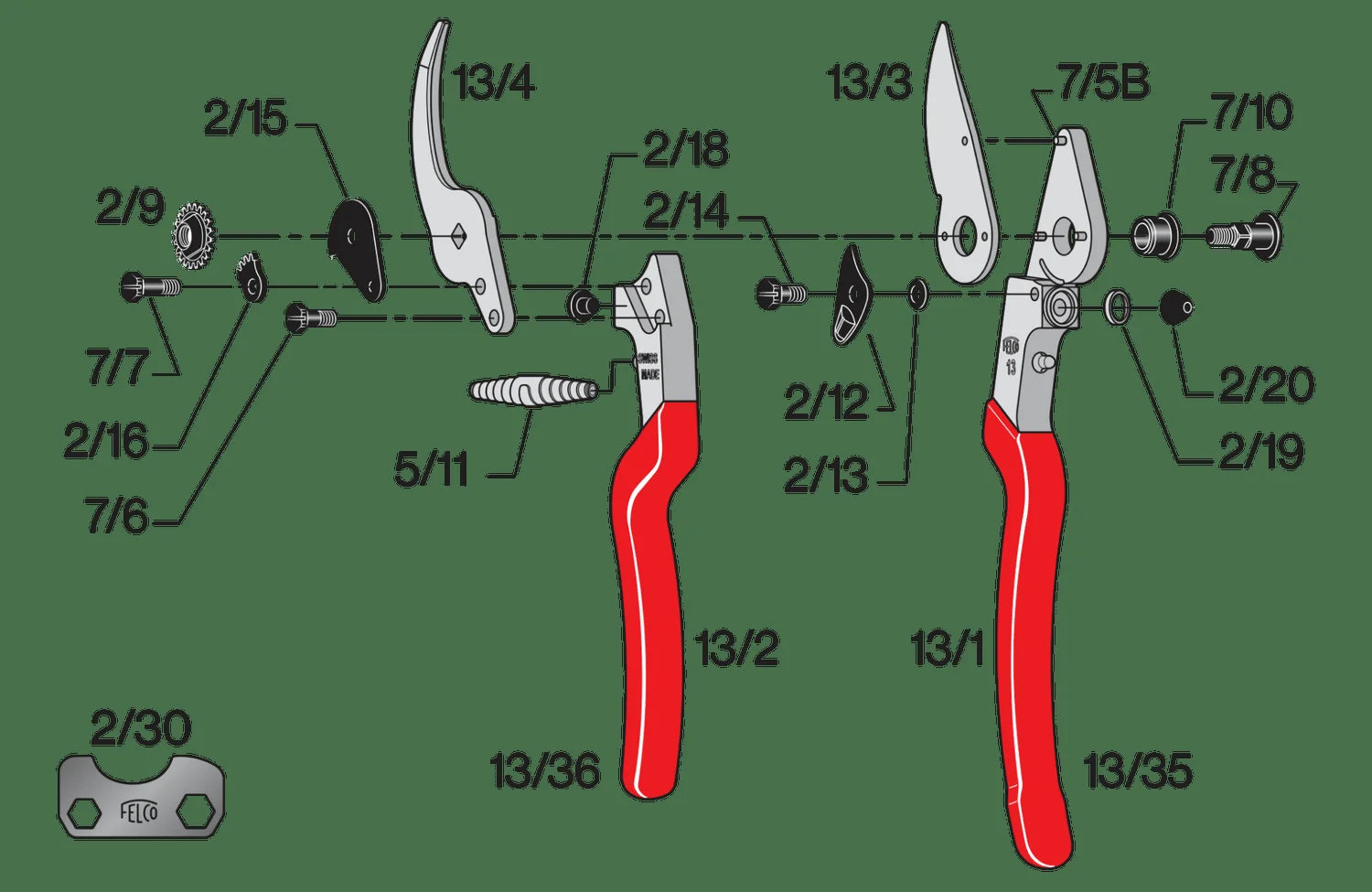 Felco ricambio Molle per forbici frutteti Modelli 5 e 13