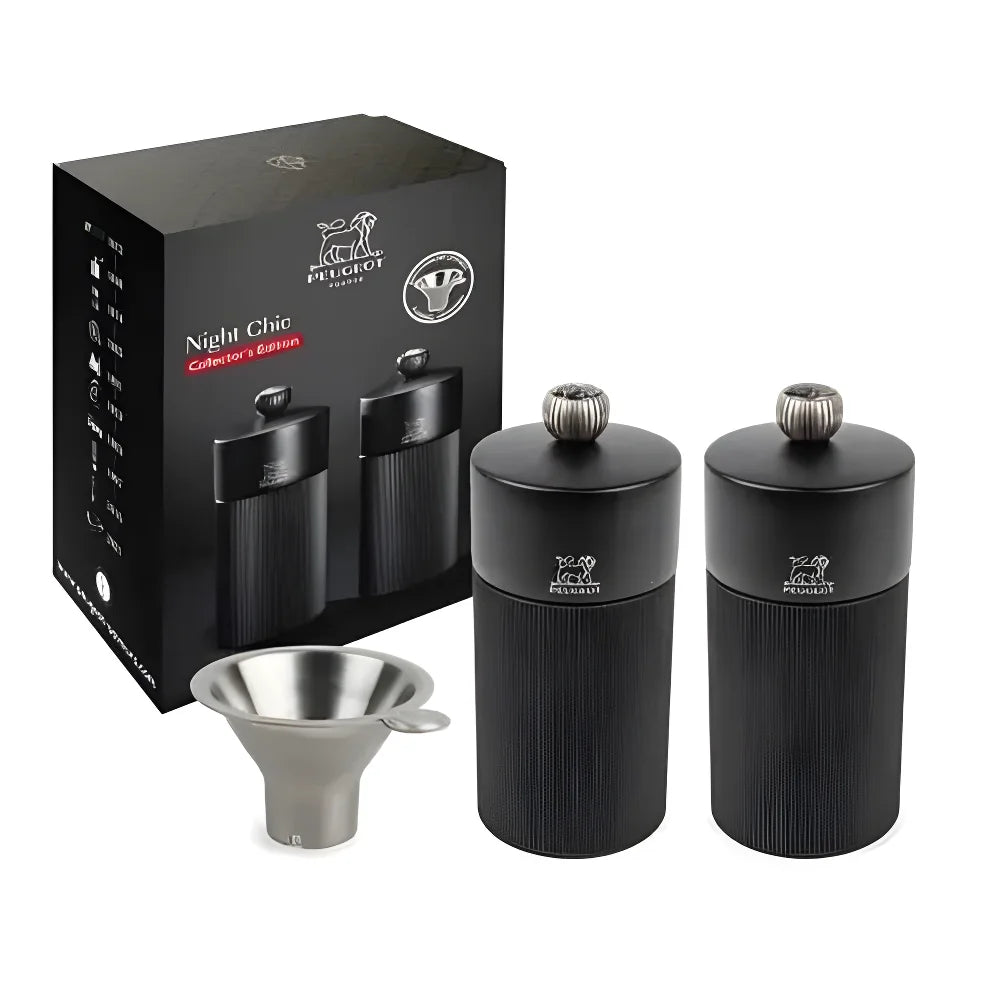 AdHoc set di pepiera e saliera Yoko in legno di rovere chiaro e scuro cm Ø4,6x7,75
