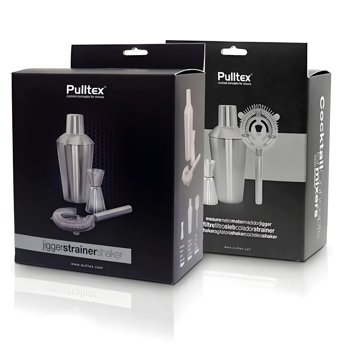 Pulltex Set barman cocktail inox Basic a 3 pezzi cm 23x17x11