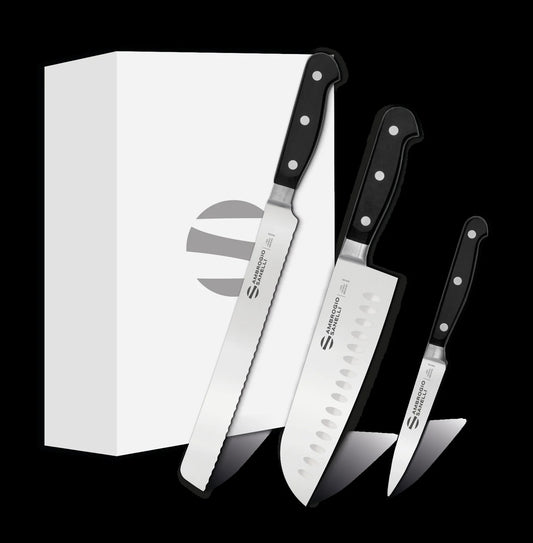 Sanelli Ambrogio coltello professionale per Parmigiano Reggiano segna forme ad uncino Supra 9 cm SW28009B
