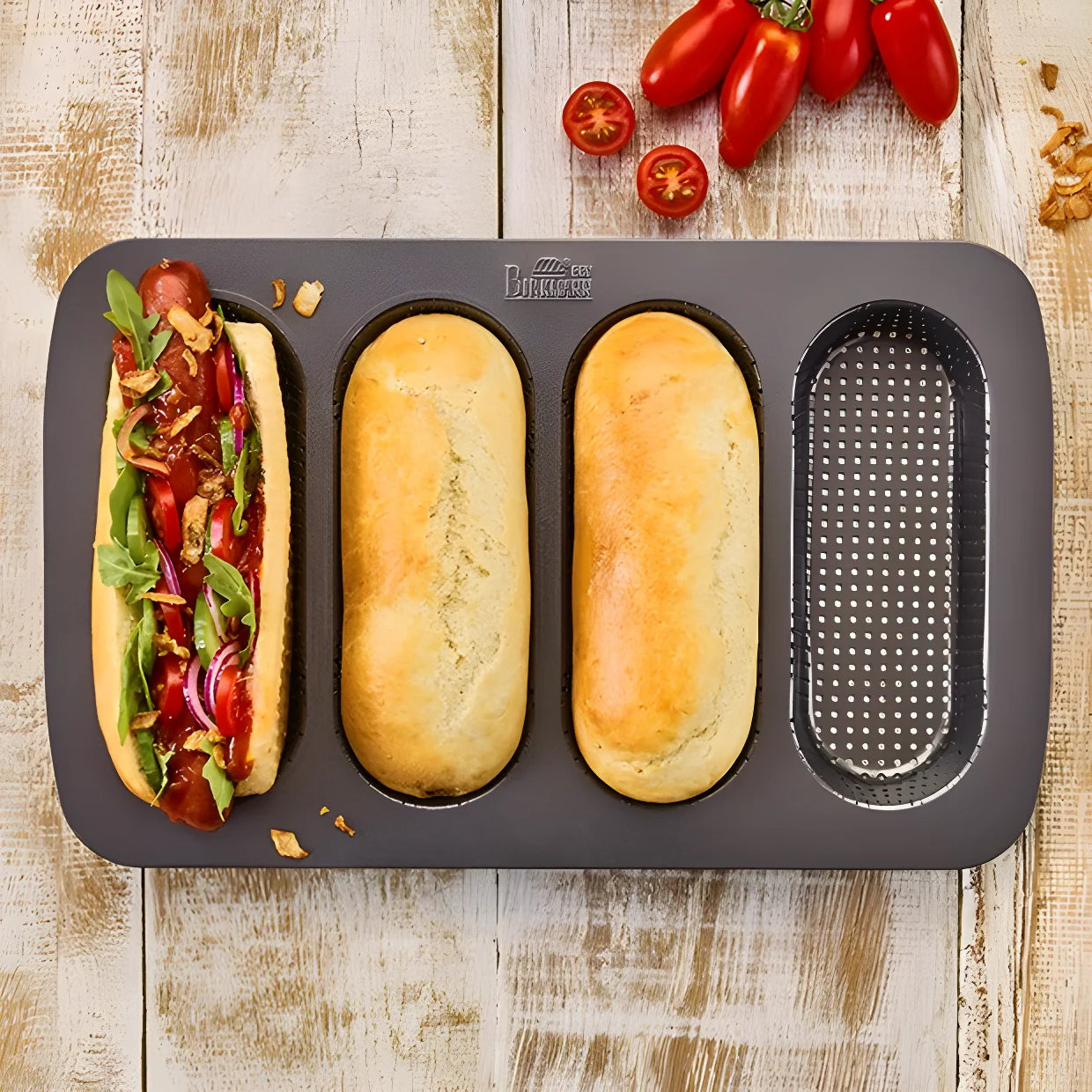 Birkmann Piano da forno perforato a tre bordi antiaderente 40x28x1 cm