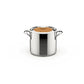 Lagostina pentola Pastaiola Unlimited 22 cm inox 18/10 con 2 Cestelli scola pasta e Coperchio Induzione, Gas