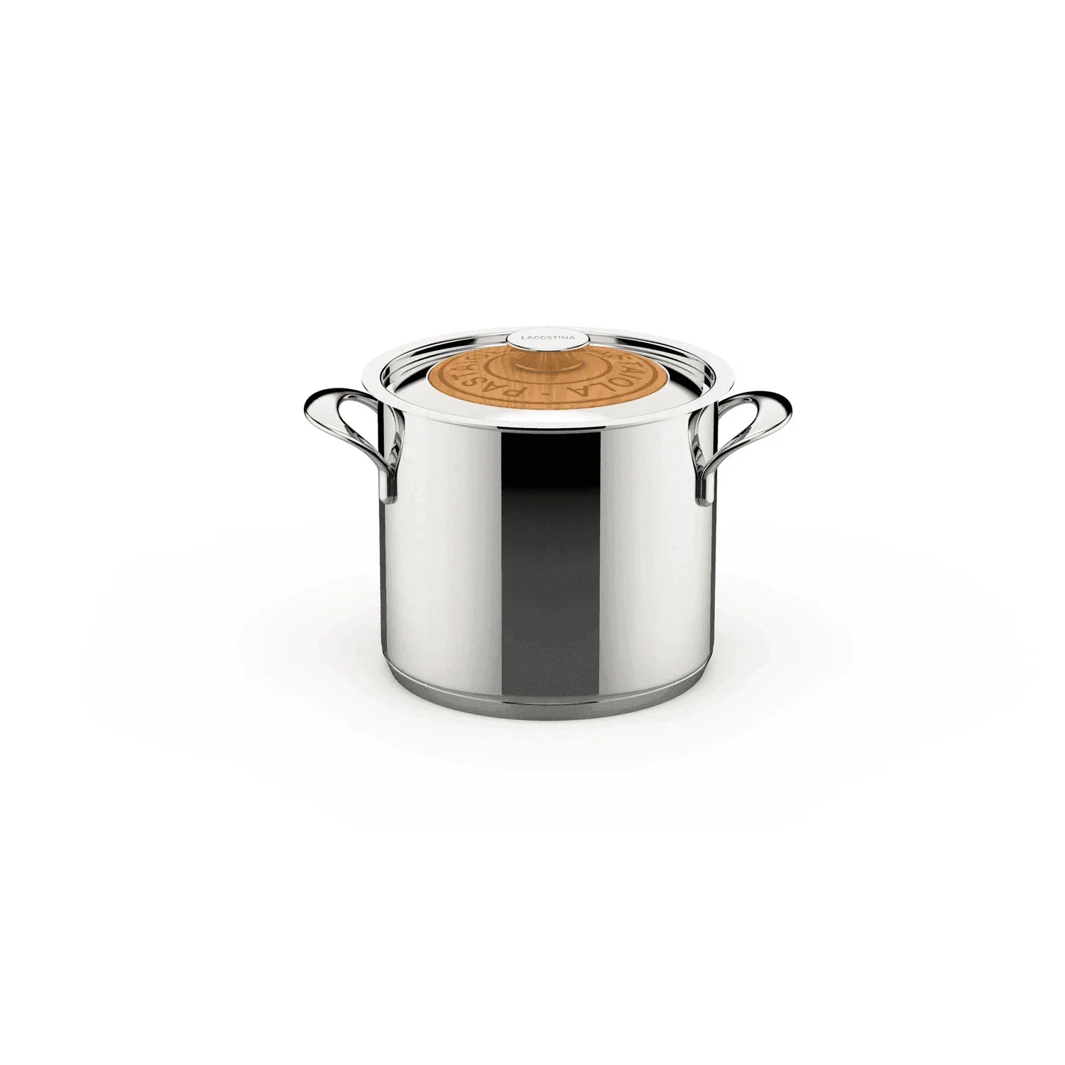 Lagostina pentola Pastaiola Unlimited 22 cm inox 18/10 con 2 Cestelli scola pasta e Coperchio Induzione, Gas