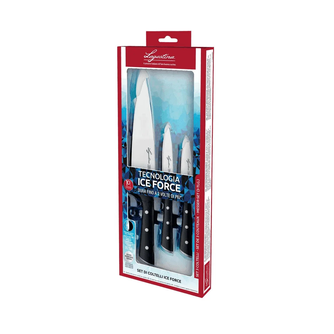 Lagostina Set da 3 coltelli Iceforce realizzato in acciaio inox tedesco