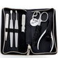Alpen set da uomo per la cura della barba baffi manicure astuccio in pelle nera 6894R