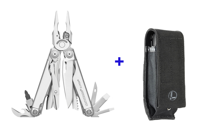 Leatherman pinza multiuso Surge 21 utensili con fodero in nylon LTG830165