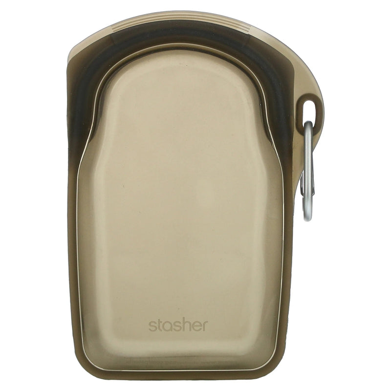 Stasher contenitore da viaggio ermetico Go Bag silicone moschettone nero