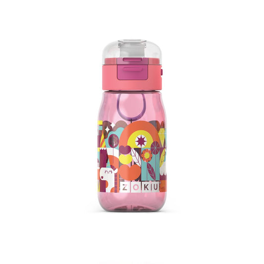 Zoku bottiglia borraccia rosa x bambini con tappo automatico 202