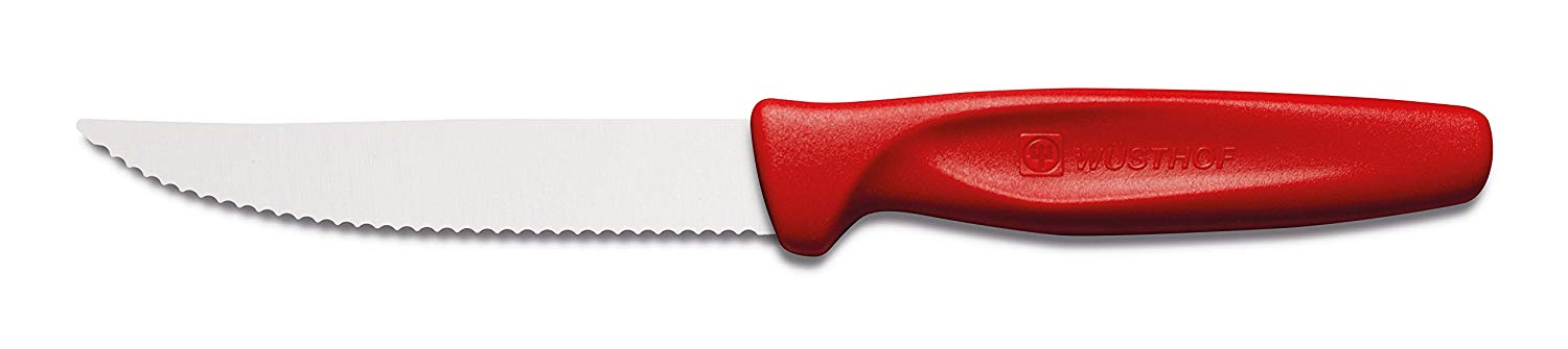Wusthof coltello seghettato da bistecca e pizza rosso 10cm 3003r