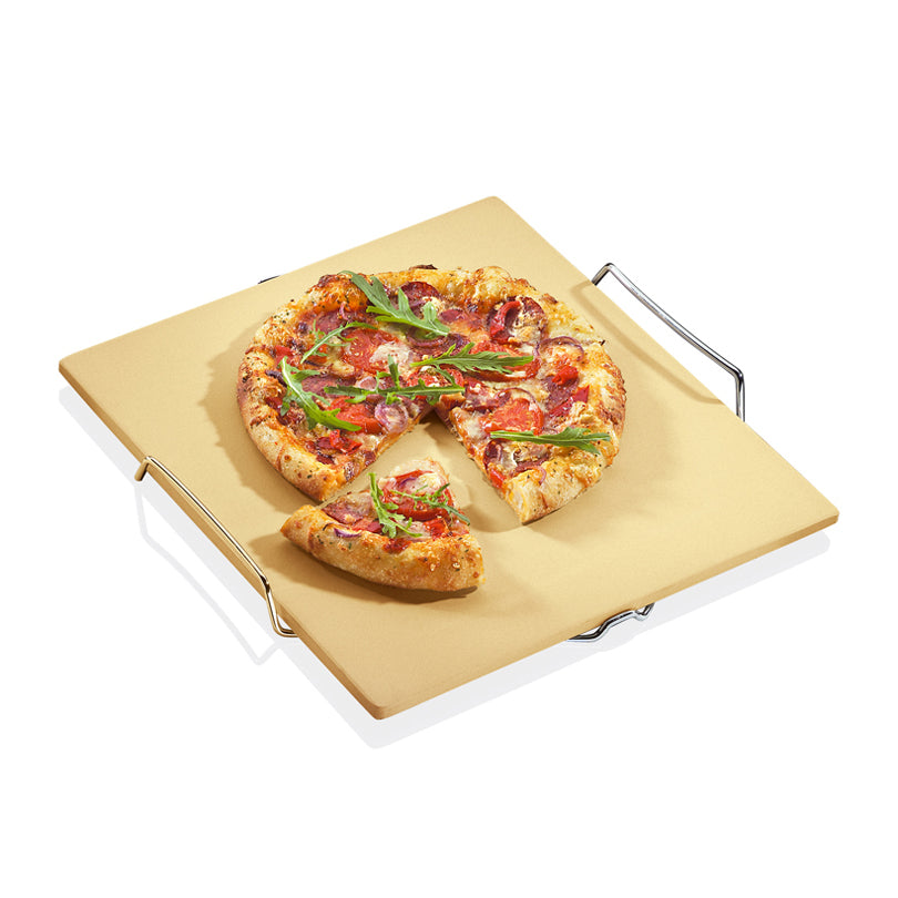 Piastra refrattaria per pizza Kuchenprofi 38x35,5x3,5 cm.
