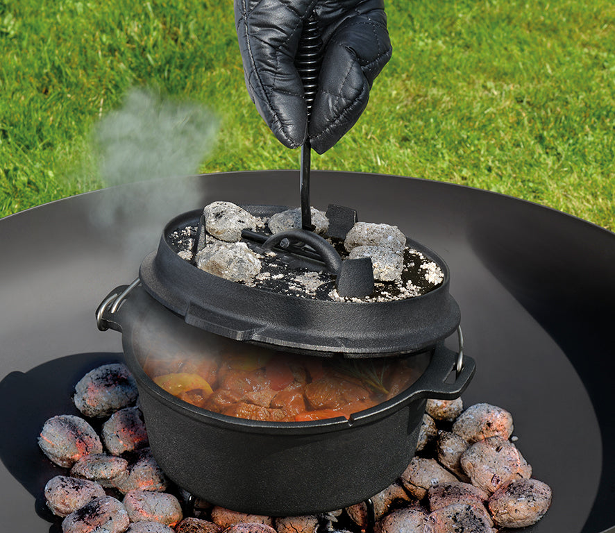Forno Olandese Ghisa Per Barbecue - Pentola Multiuso 13.6L Con Accessori Per Cucina Outdoor - Foto 12