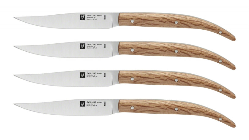 Zwilling set di 4 coltelli da tavola con manico in Rovere 39160