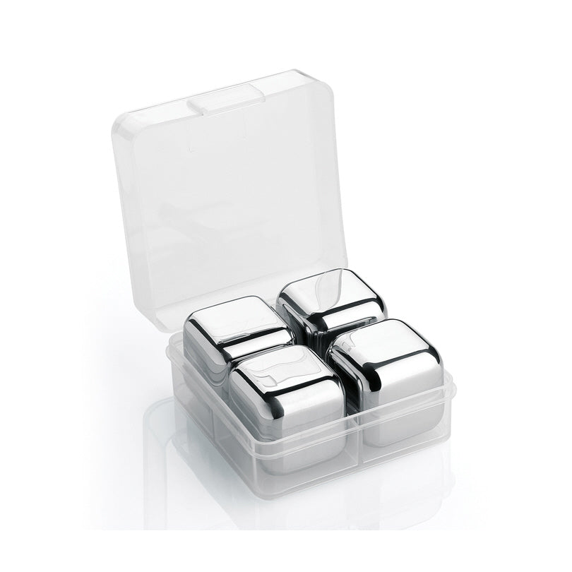 Cubetto inox refrigerante riutilizzabile confezione 4 pezzi