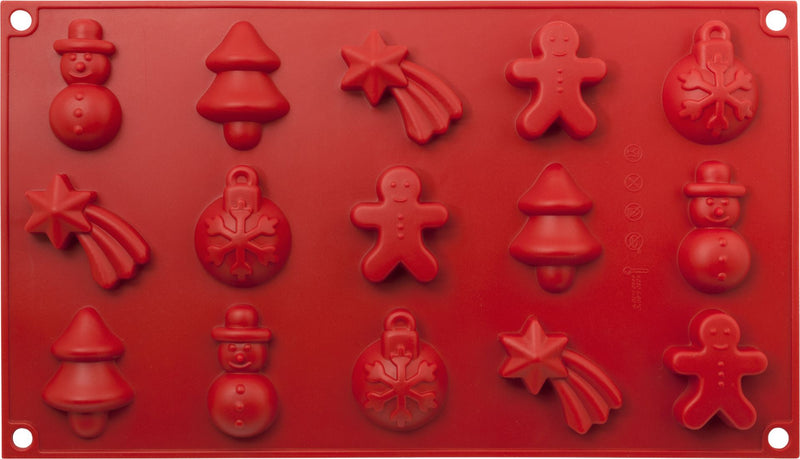 Due stampi in silicone 30 cioccolatini biscotti Natalizi 5530335
