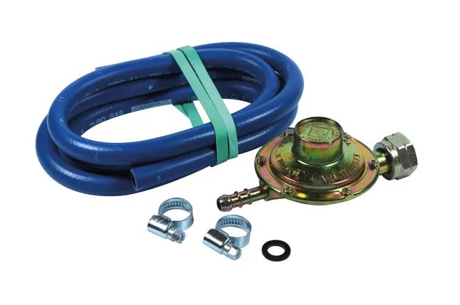 Kit regolatore pressione bombola gas + tubo 1,5 mt e fascette