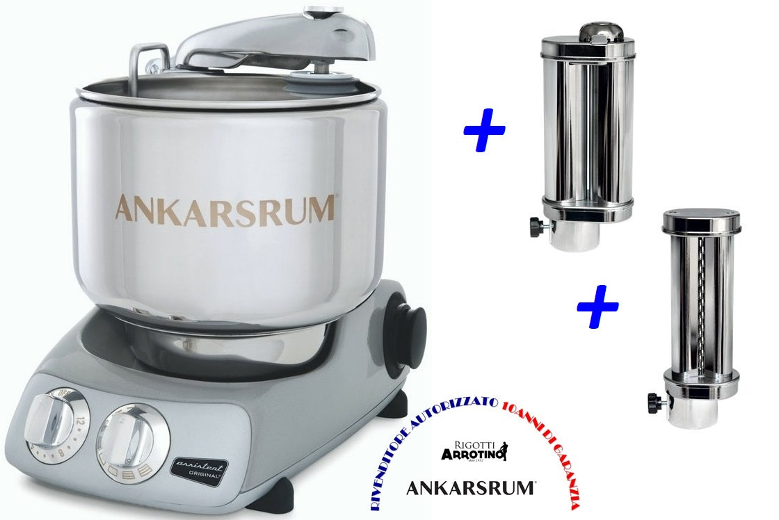 Impastatrice Ankarsrum Assistent Original Silver + sfogliatrice e tagliasfoglia 6mm