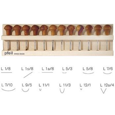 Pfeil Set di 12 utensili per intaglio legno e linoleum LSAB-12