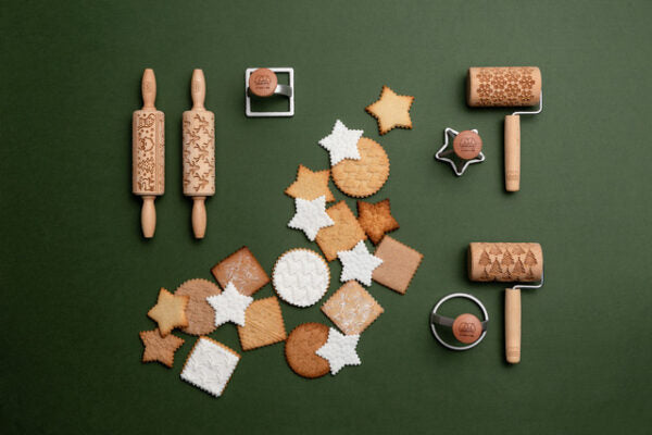 Marcato set biscotti per Natale quadrati +ricettario XPR-008-ORO