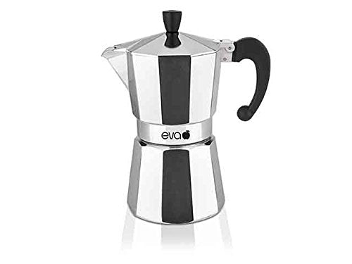 Moka macchina da caffè caffettiera alluminio 6 tazze EVA 020305