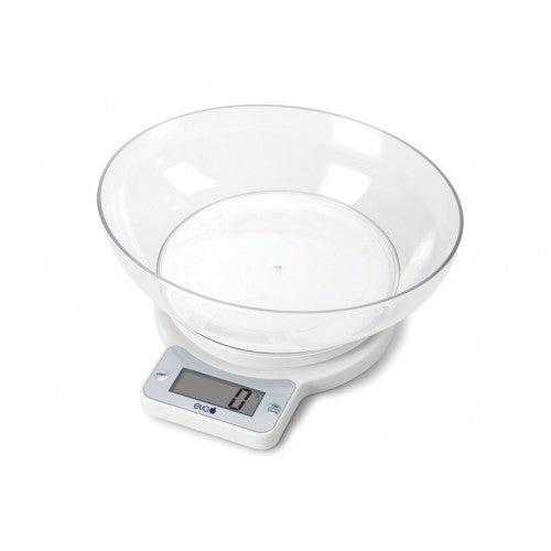 Bilancia da cucina elettronica 5kg-1g in ABS bianca EVA 03 34 23