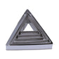 Set di sei tagliapasta a triangolo in acciaio inox