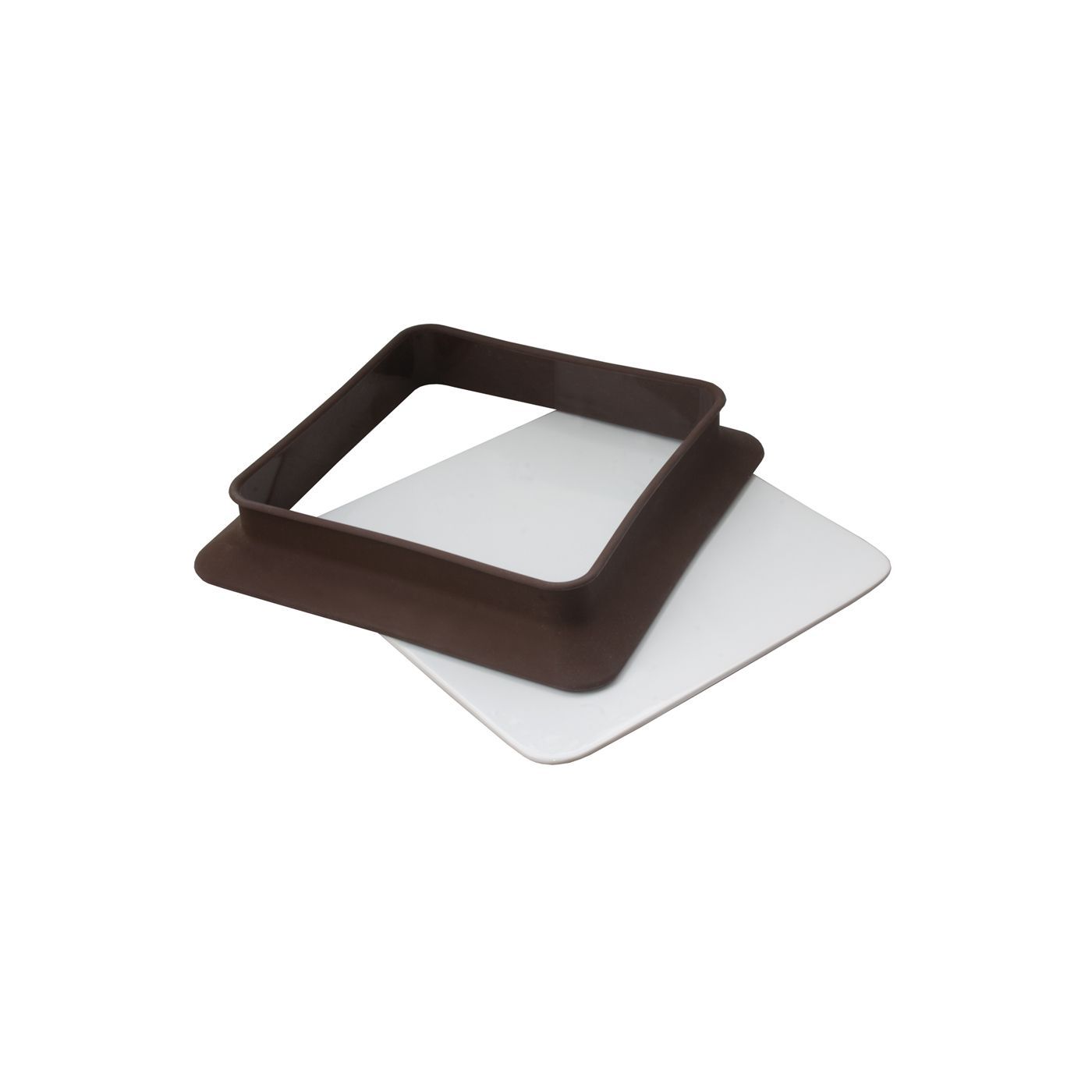 Stampo silicone quadrato con piatto ceramica INFORMAMRS