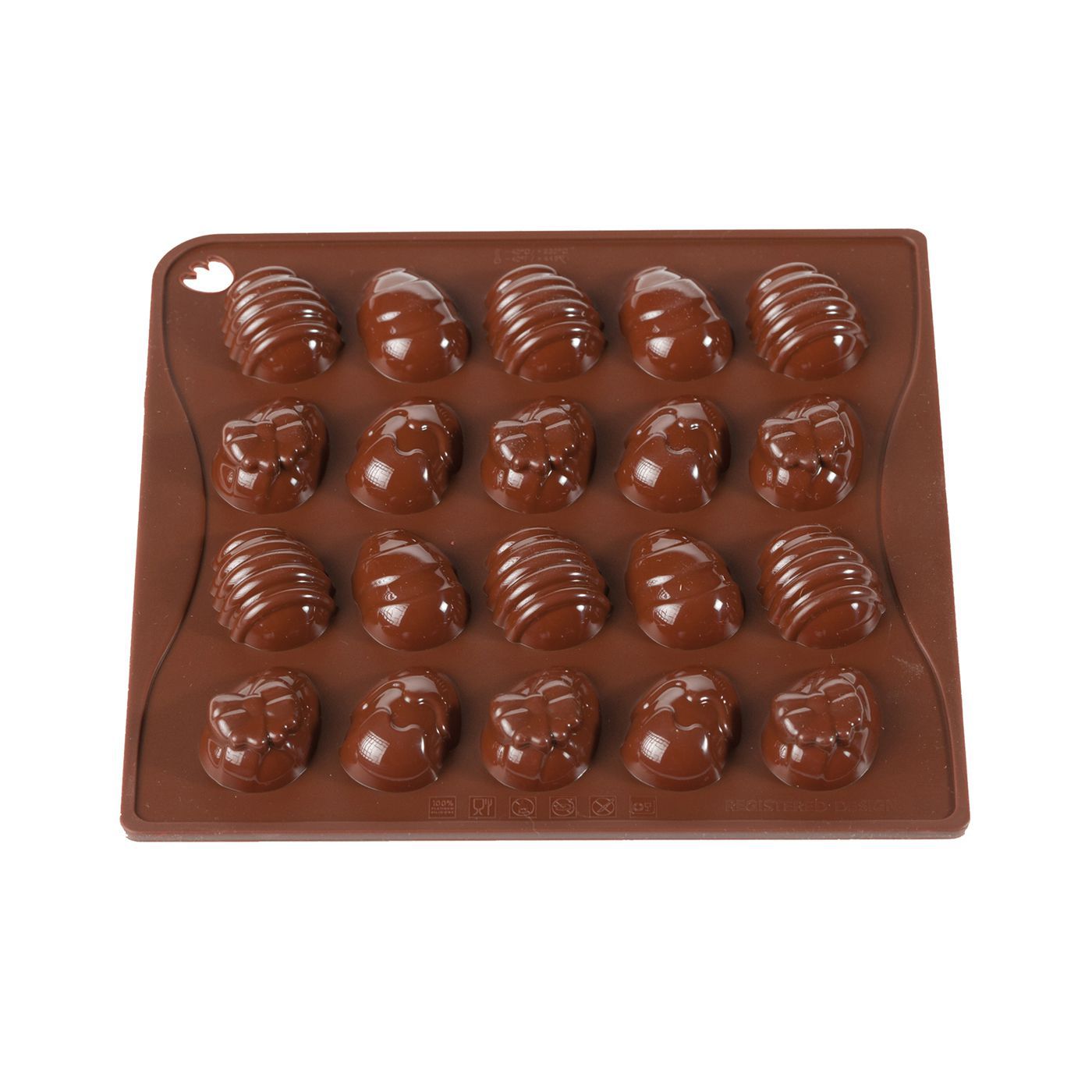 Stampo silicone multiporzione per ovetti di cioccolato CHOCO05S